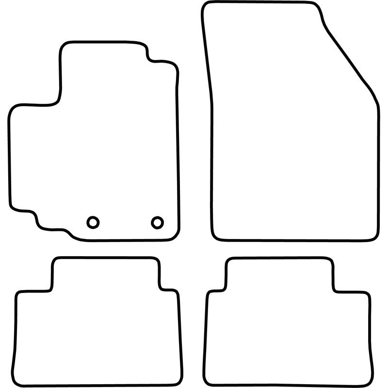 Set de tapis de sol en velours sur mesure pour Nissan Pixo 2009-
