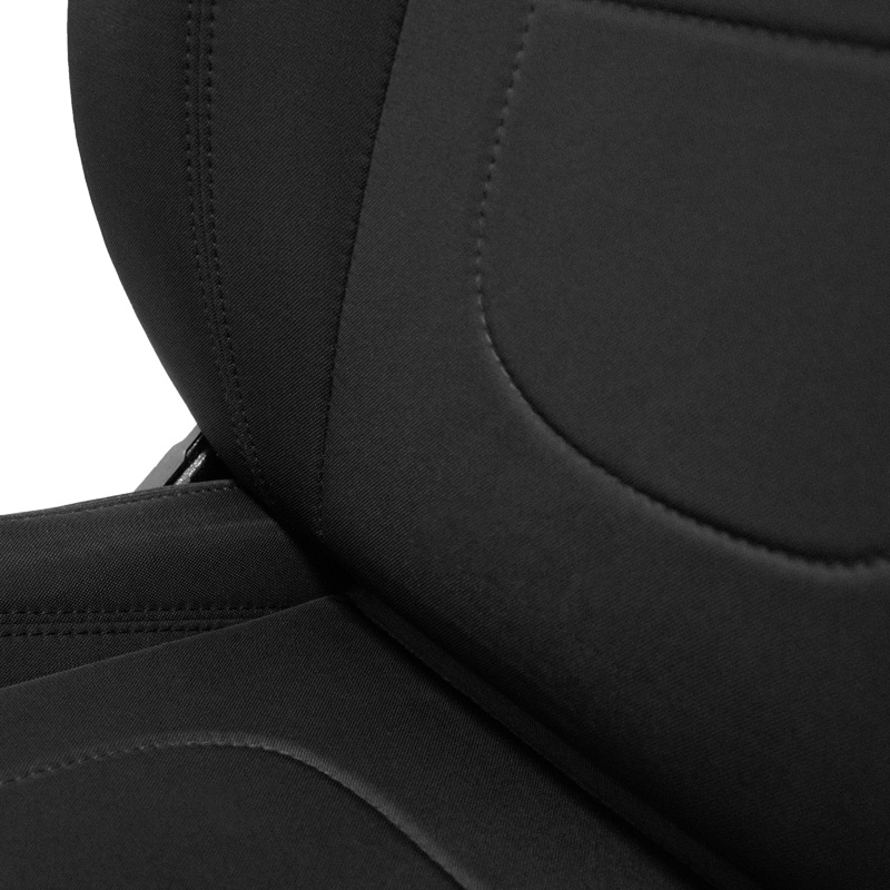 Siège baquet 'Retro II' - Noir - Dossier réglable - incl. glissières