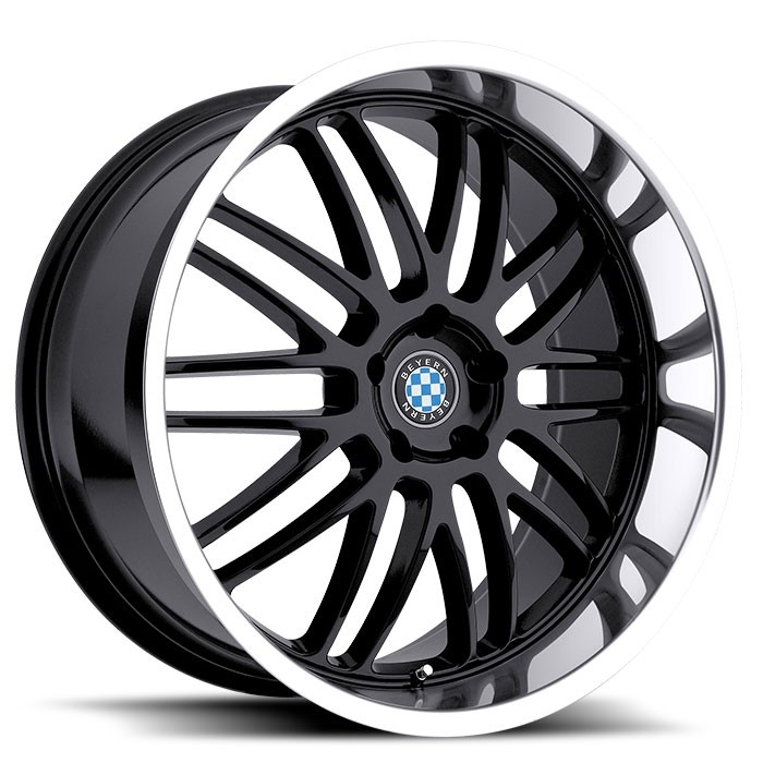 Velgen Beyern Mesh 20x10 5x120 ET40 Glanzend Zwart + Machined Ra