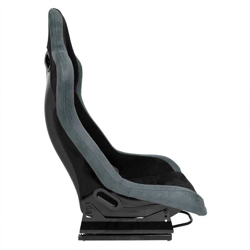 Siège baquet 'LV' - Noir/Gris - Dossier fixe en polyester - incl. glissières