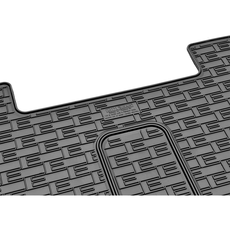 CIKCAR Set tapis de caoutchouc sur mesure pour Volkswagen ID.Buzz Bus Personal (chassis longue) 2022- (rangée de sièges second) (1-pièce)