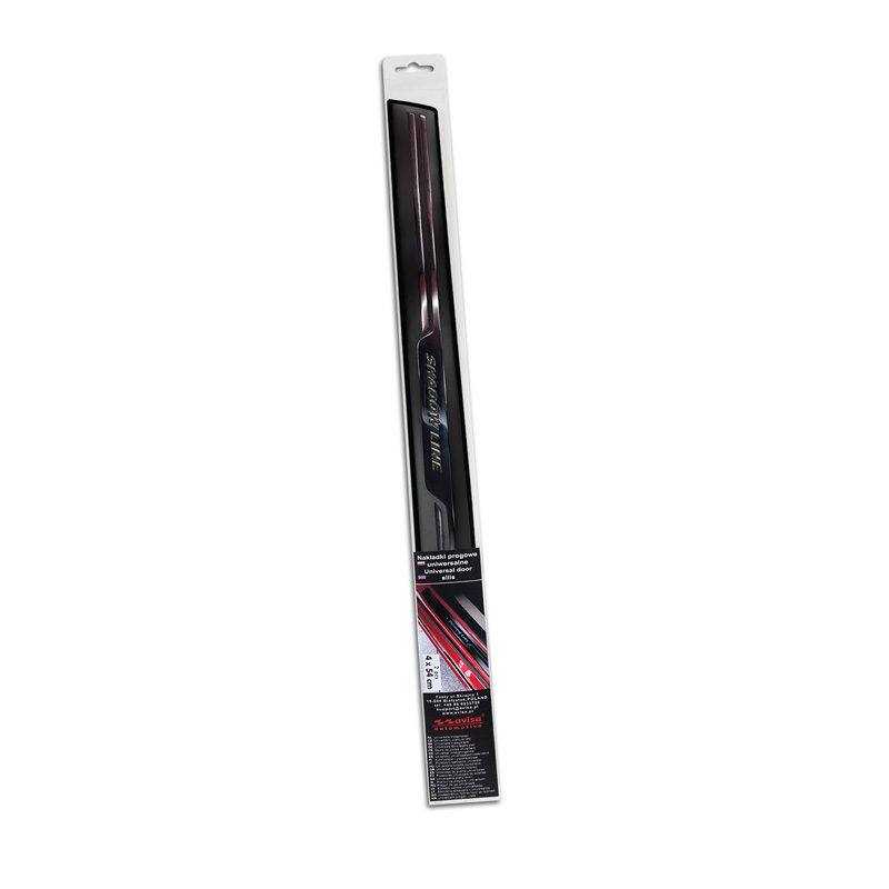 Avisa Seuils de portes universels 'Shadow Premium' Aluminium/Noir 2-pièces - 54 x 4 cm