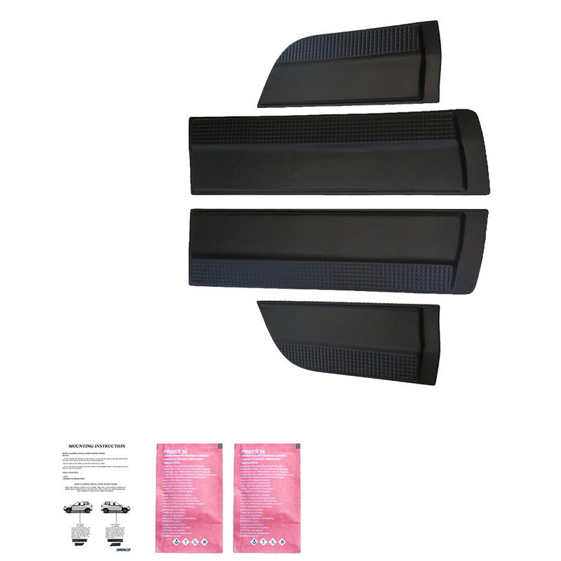 Jeu de baguettes de porte sur mesure pour Mitsubishi L200 Triton 5/6 2015- - Noir mat
