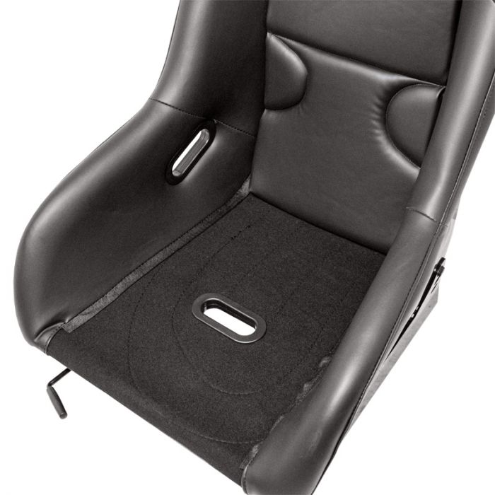 Siège baquet 'RR' - Simili Cuir Noir - Dossier fixe en polyester - incl. glissières