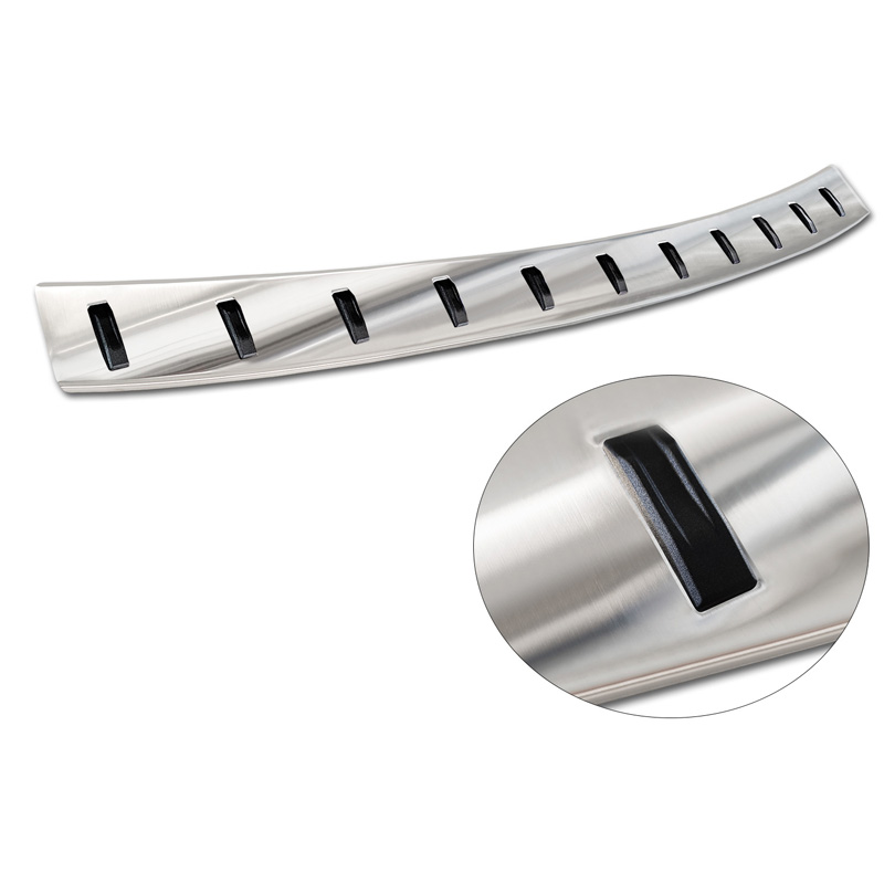 Protection de seuil arrière inox sur mesure pour Citroën Space Tourer & Jumpy 2016- / Peugeot Traveller & Expert 2016- / Toyota Proace Verso 2016- / Opel Vivaro & Zafira Life 2019- 'STRONG EDITION'