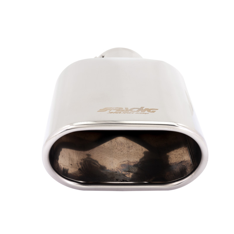 Simoni Racing Embout d'Échappement Rectangle/Oblique Inox - 140x80xL240mm - Montage ->57mm