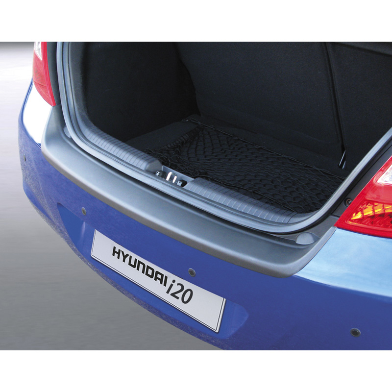 Protection de seuil arrière (ABS) sur mesure pour Hyundai i20 5 portes 2009-2012 Noir