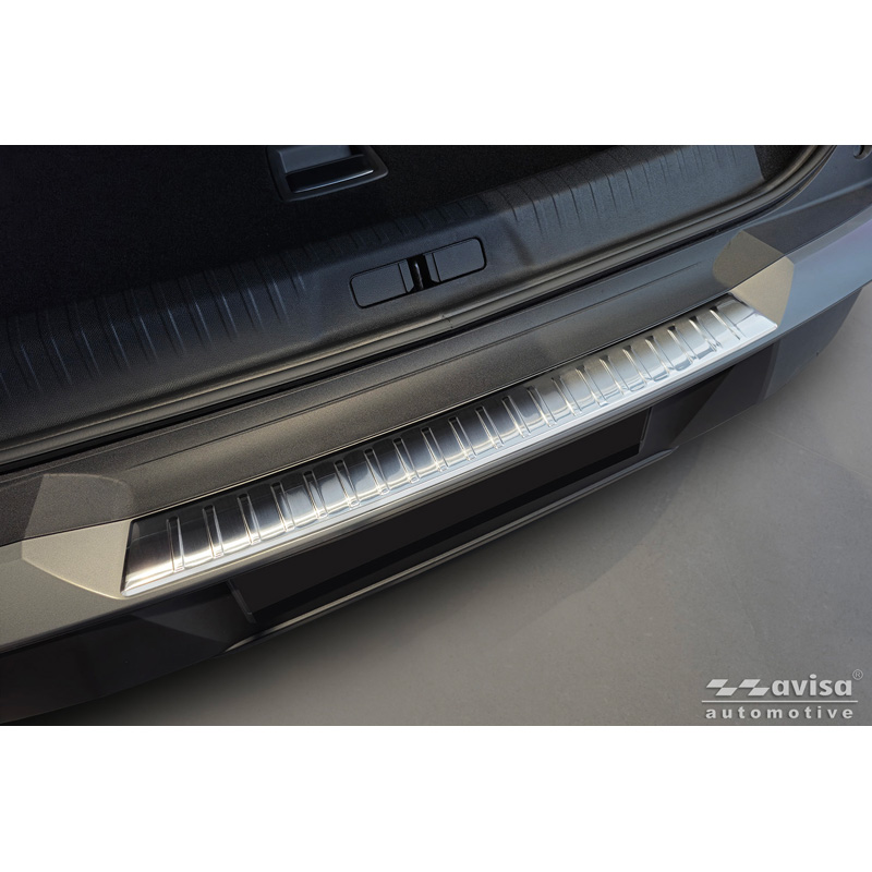 Protection de seuil arrière inox sur mesure pour Peugeot 3008 III 2024- 'Ribs'