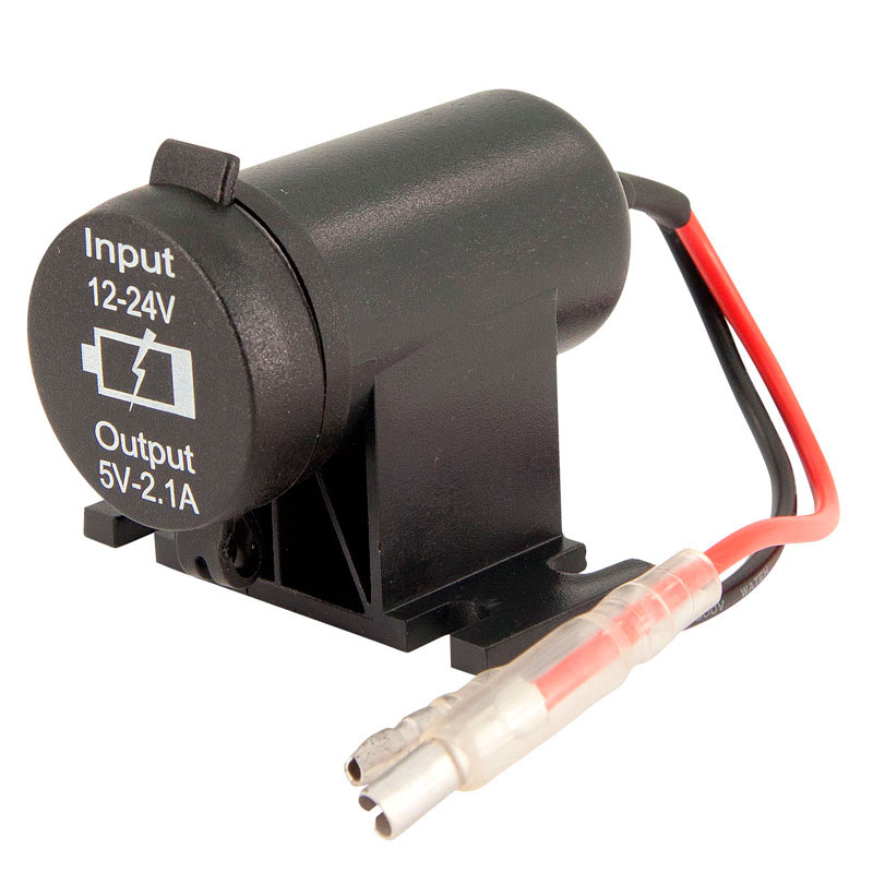 Adaptateur USB - 2 ports 5V-2.1A - charpentré - 12V - noir