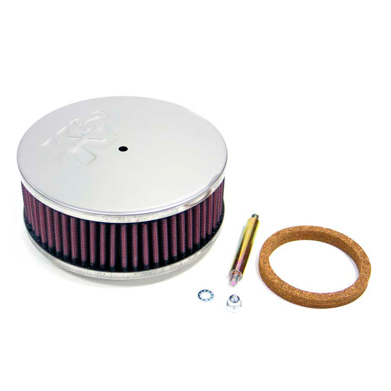 K&N Filtre à Air rond sur mesure pour carburateur SU/Hitachi 1.25'', diamètre 150 mm, Hauteur d'assemblage 54mm (56-9138)