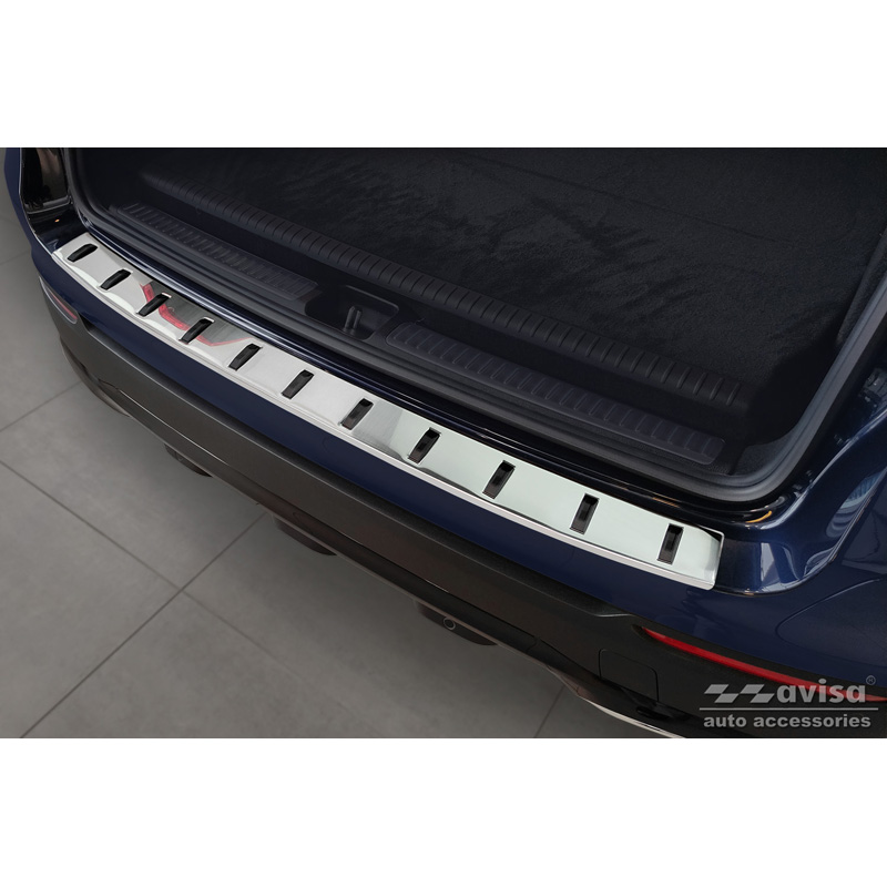 Protection de seuil arrière inox sur mesure pour Mercedes GLC (X253) 2015-2019 & Facelift 2019- 'STRONG EDITION'