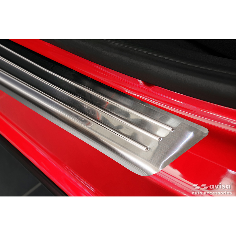Seuils de portes inox sur mesure pour Renault Arkana 2020- 'Lines' - 4-pièces