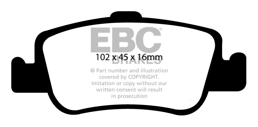 EBC Brakes TOYOTA Corolla 2.0 TD 2007-.. Remblokken achterzijde