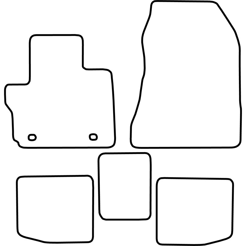 Set de tapis de sol sur mesure pour Toyota iQ 2009-