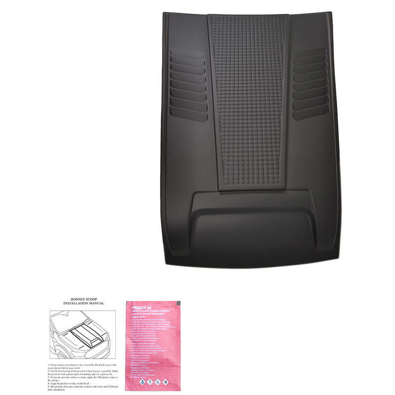 Écope de capot sur mesure pour Mitsubishi L200 Triton 6 2019- - Noir mat