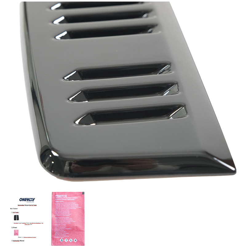 Oneway Jeu de prises d'air (latérales) sur mesure pour Volkswagen Transporter T5.1/T6/T6.1 2010-2022 (Chassis longue) - Version 2 - Noir brillant