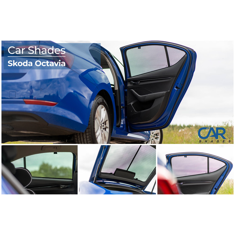 Set de Car Shades sur mesure pour Skoda Octavia IV (NX3) HB 5-portes 2020- (4-pièces)