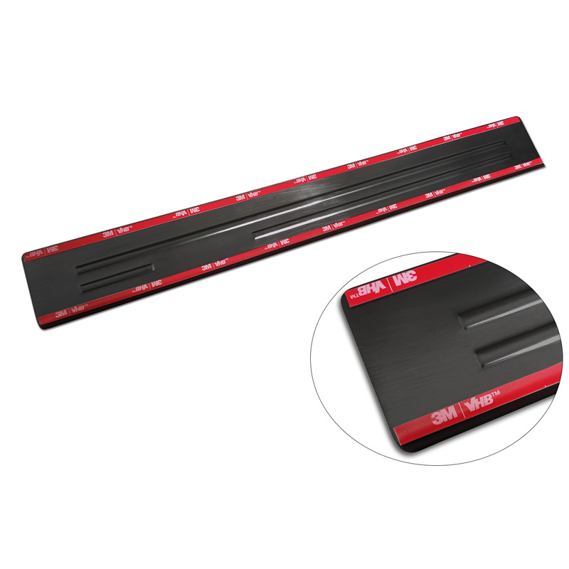Seuils de portes inoxydable noir sur mesure pour Ford Mondeo V Turnier 2014-2019 & Facelift 2019- 'Hybrid' - 4-pièces