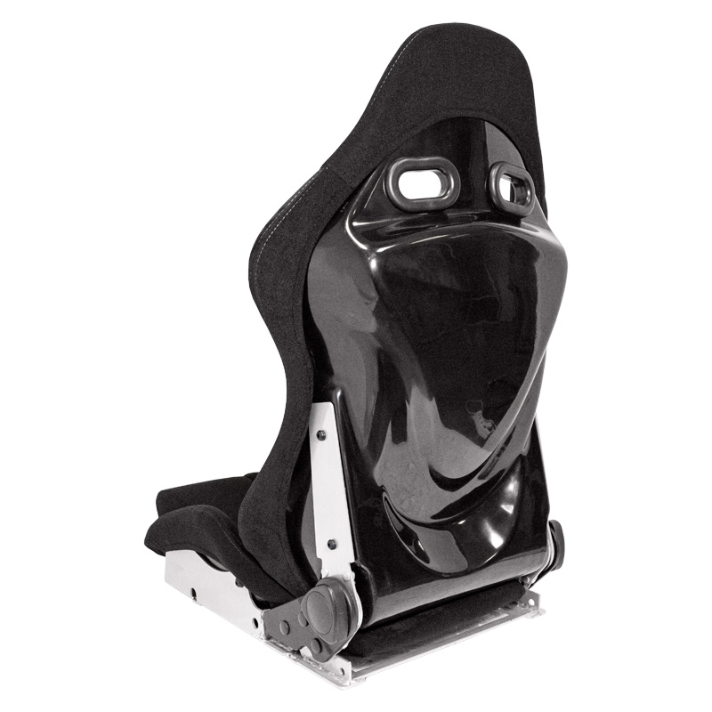 Siège baquet 'BS5' - Noir/Gris - Dossier réglable en polyester - incl. glissières