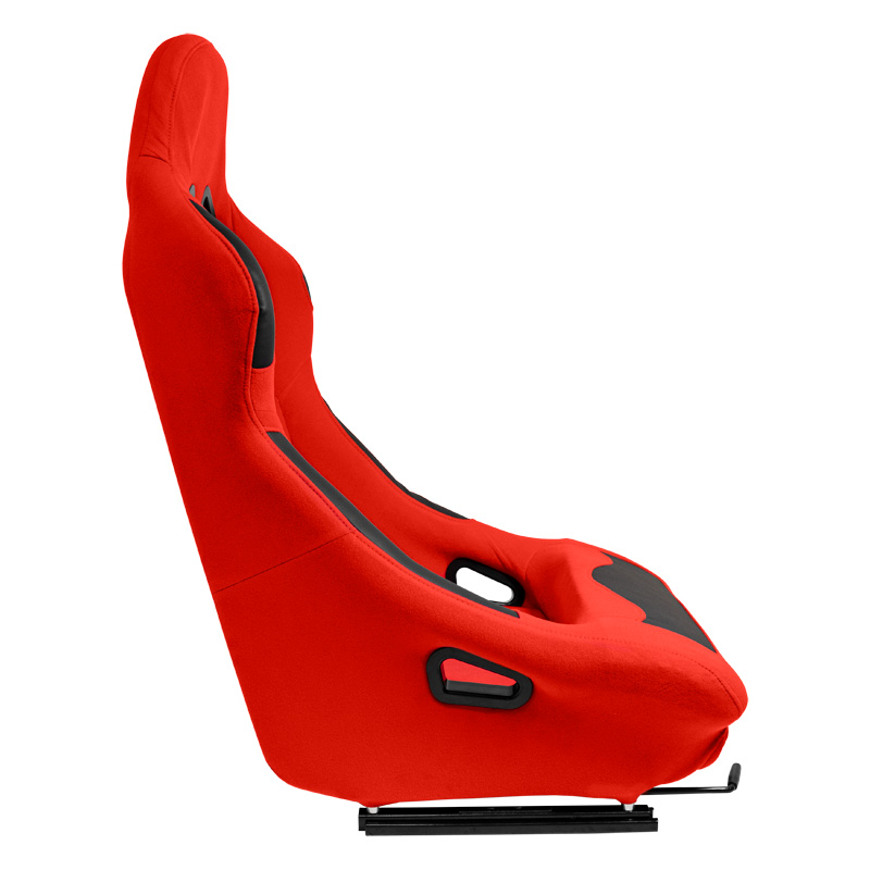 Siège baquet 'BW' - Rouge - Dossier fixe - incl. glissières