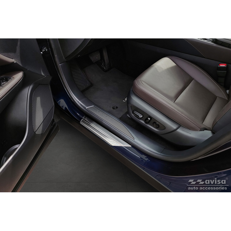 Seuils de portes inox sur mesure pour Lexus RX V 2022- 'Lines' - 4-pièces