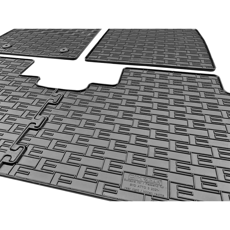 Set tapis de caoutchouc sur mesure pour BYD Atto 3 2022- (4-pièces + points de fixage)