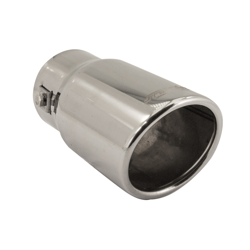 Simoni Racing Embout d'Échappement Ovale/Oblique Inox - 77x72xL140mm - Montage ->62mm