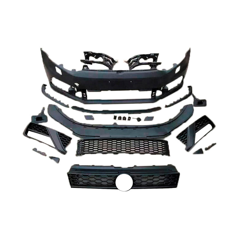 Pare-chocs avant sur mesure pour Volkswagen Polo 6C 2014-- 'GTi-Look' incl. Grilles & Feux anti-brouillard (PP)