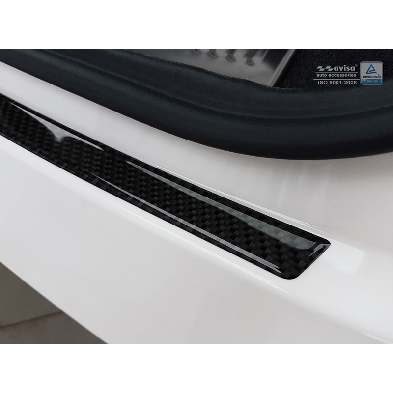 Protection de seuil arrière carboné sur mesure pour Audi Q3 2011-2015 & 2015- Carboné noir