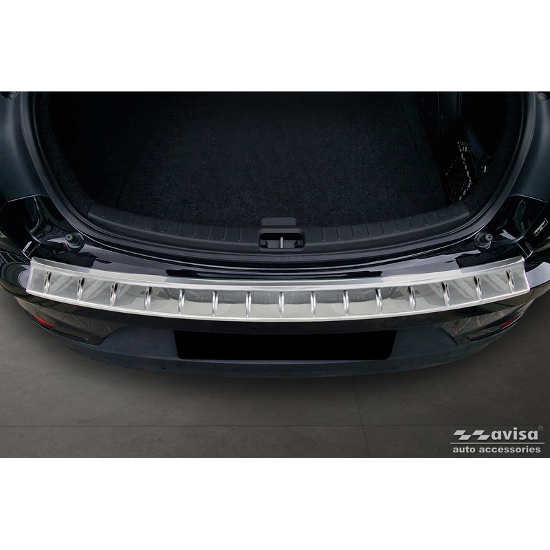 Protection de seuil arrière inox sur mesure pour Polestar 2 2019-2023 & Facelift 2023- 'Ribs'