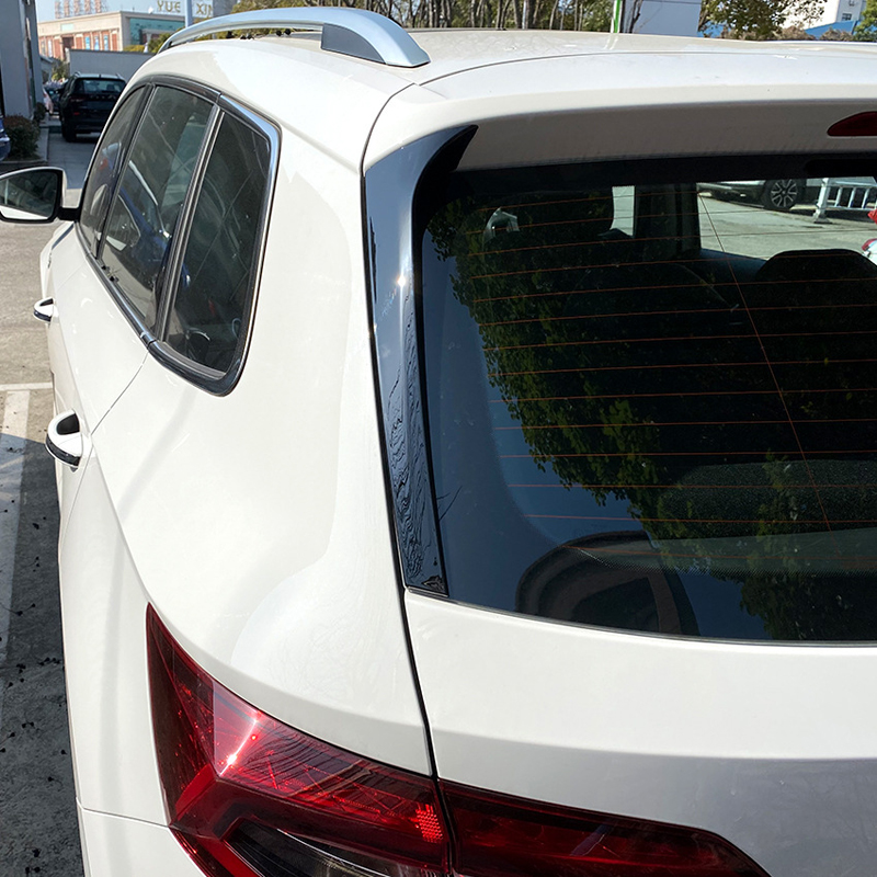 Jeu de déflecteurs d'air lunette arrière sur mesure pour Skoda Karoq (NU7) 2017- (ABS Noir Luisant)
