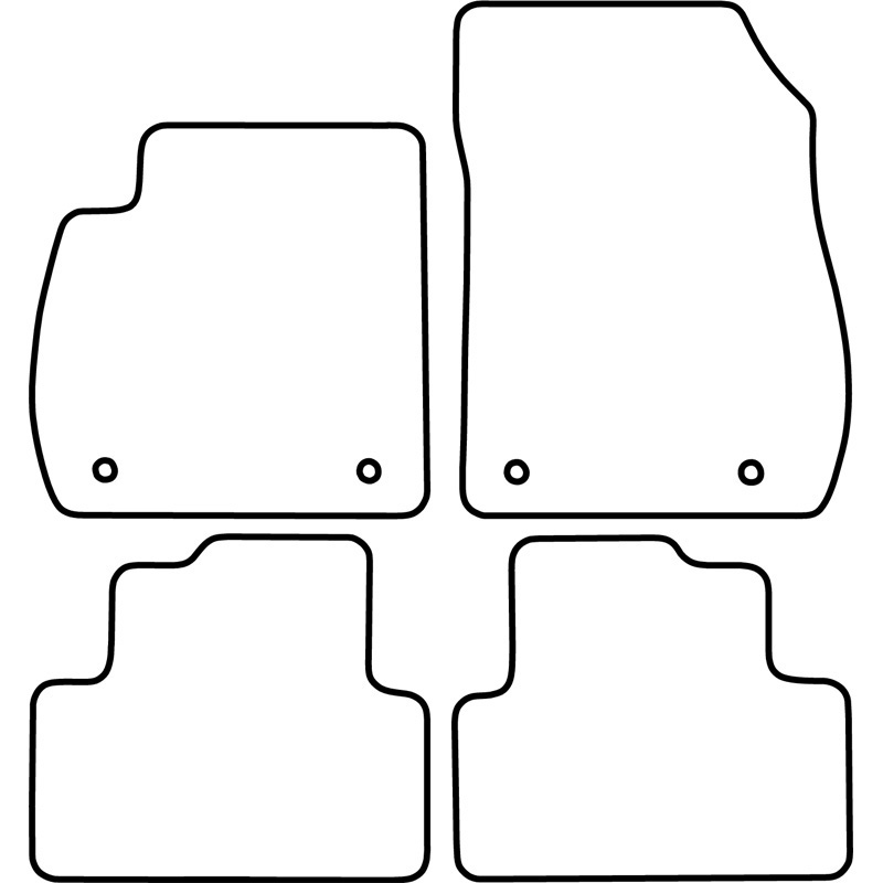Set de tapis de sol en velours sur mesure pour Opel Zafira C 2011- (5-Personnes)
