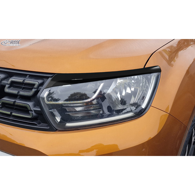 RDX Spoilers de phares sur mesure pour Dacia Duster II 2018-2024 (ABS Noir Brillant)