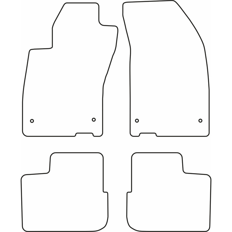 Set de tapis de sol sur mesure pour Fiat Tipo Sedan 2016-