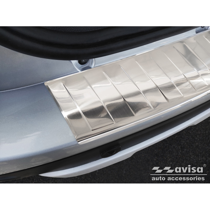 Protection de seuil arrière inox sur mesure pour Dacia Lodgy 2012-2017 & FL 2017- 'Ribs'
