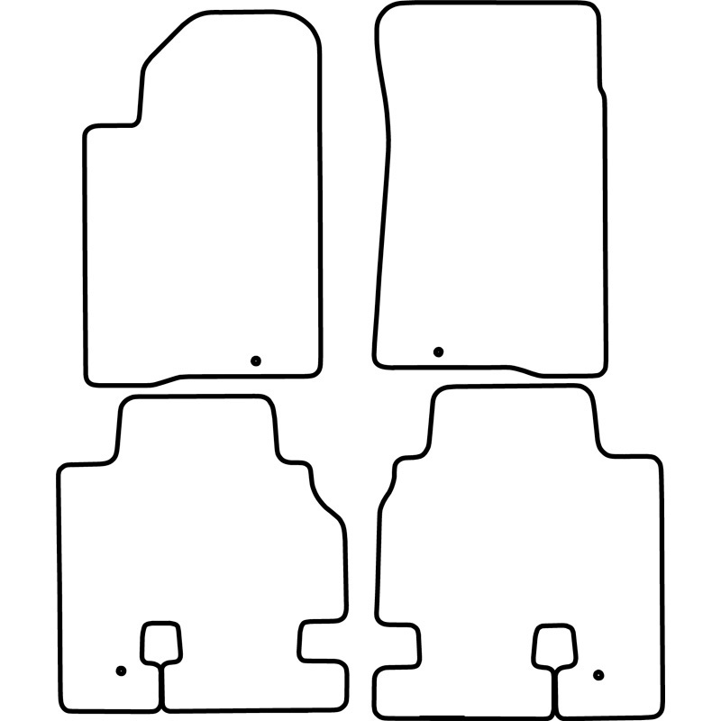 Set de tapis de sol en velours sur mesure pour Ssang Yong Kyron 2005-2009