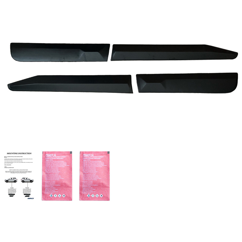 Jeu de baguettes de porte sur mesure pour Toyota Hilux 8ème Gen. 2015- - Version 2 - Noir mat
