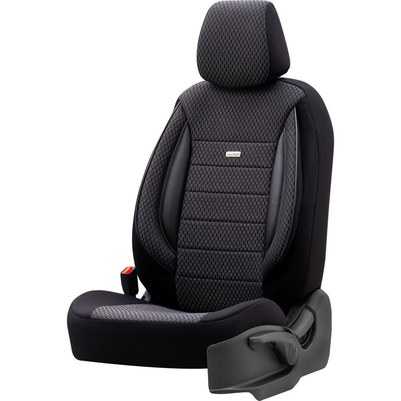 Housse de sièges universel en textile 'SelectedFit Sports' Noir - 11-pièces - adapté aux Side-Airbags
