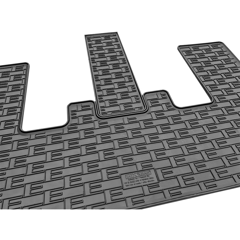 CIKCAR Set tapis de caoutchouc sur mesure pour Volkswagen ID.Buzz Bus Personal (chassis longue) 2022- (rangée de sièges troisième) (1-pièce)
