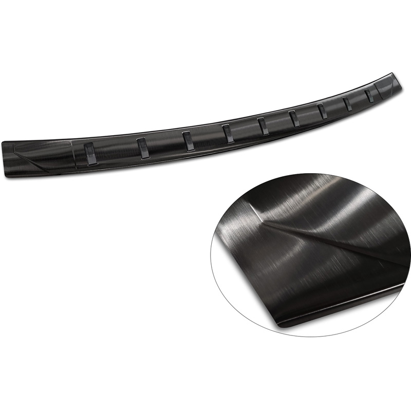 Protection de seuil arrière inox noir sur mesure pour Volvo V90 II 2016- (incl. Cross Country) 'STRONG EDITION'