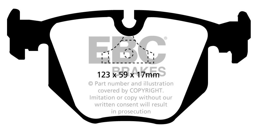 EBC Brakes BMW 840 4.4 (E31) 96-2000 Remblokken achterzijde yell