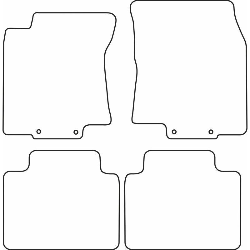 Set de tapis de sol en velours sur mesure pour Nissan X-Trail (T32) 2013-2022