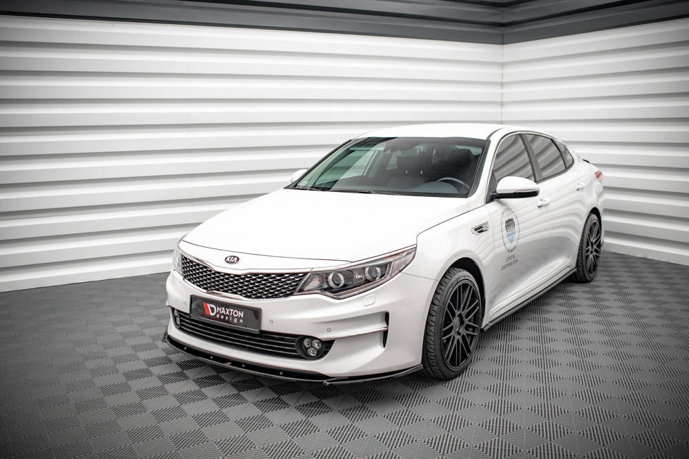 Voorspoiler V.2 Kia Optima Mk4 Maxton glans zwart