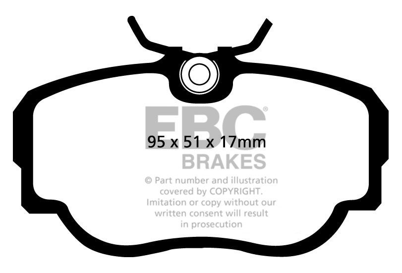 EBC Brakes SAAB 9000 2.0 Turbo 86-90 Remblokken voorzijde