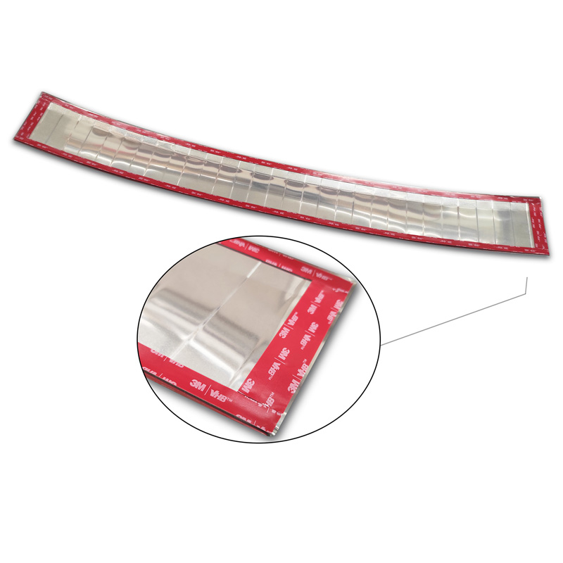 Protection de seuil arrière inox sur mesure pour Volvo V70 Facelift 2013-2016 'Ribs'