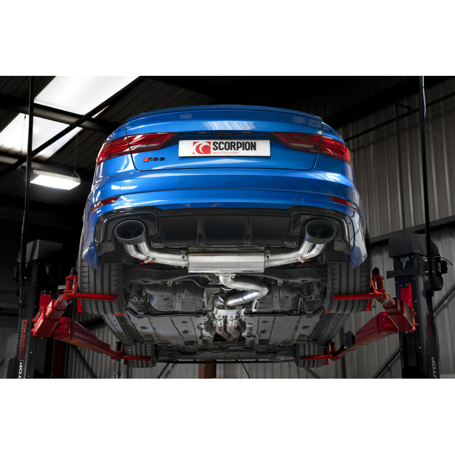 Audi RS3 8V Saloon / Sedan 17 - 18 Non-GPF Model Resonated cat/gpf-back system with valves