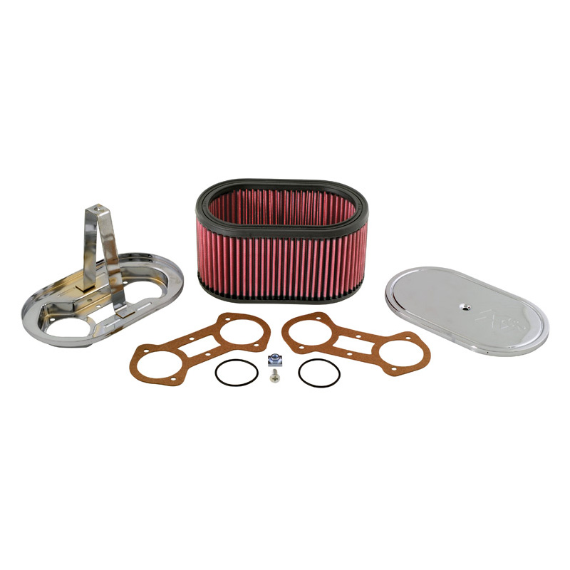 K&N Filtre à Air ovale large sur mesure pour carburateur Weber 46/48 IDA, Hauteur d'assemblage 117mm (56-1220)