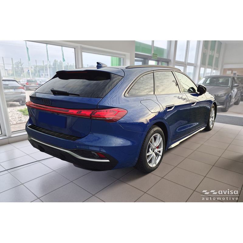 Avisa Protection de Seuil de Coffre Acier Inox sur mesure pour Audi A5 Avant (B10) 2024- - Noir Mat