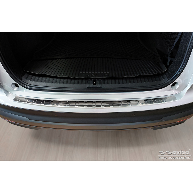 Protection de seuil arrière inox sur mesure pour Skoda Enyaq iV 2020- excl. Coupe 'Ribs'