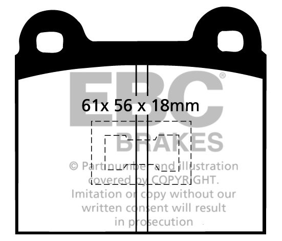 EBC Brakes VW Passat 73-88 1.5 73-75 Remblokken voorzijde